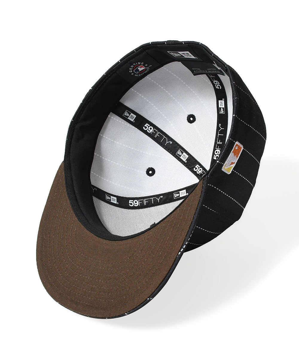 NEW ERA - ATLANTA BRAVES CO 59FIFTY BLACK/WHITE PINSTRIPE 【71037339】