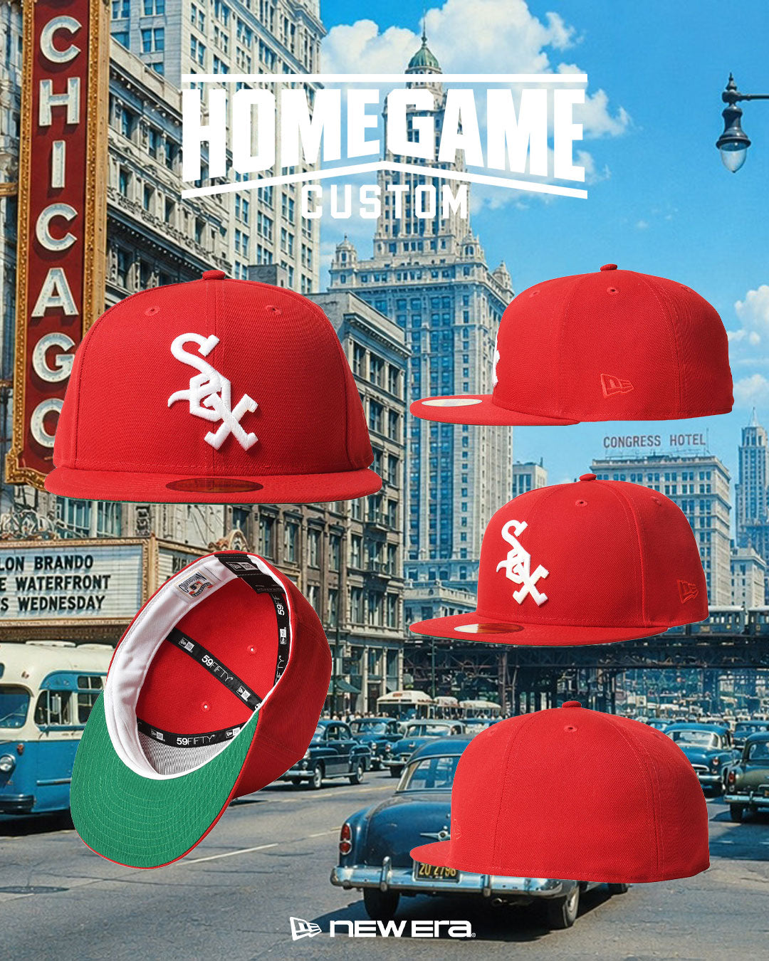 NEW ERA - CHICAGO WHITE SOX CO OLD AUTHENTIC 59FIFTY SCARLET 【71046222】
