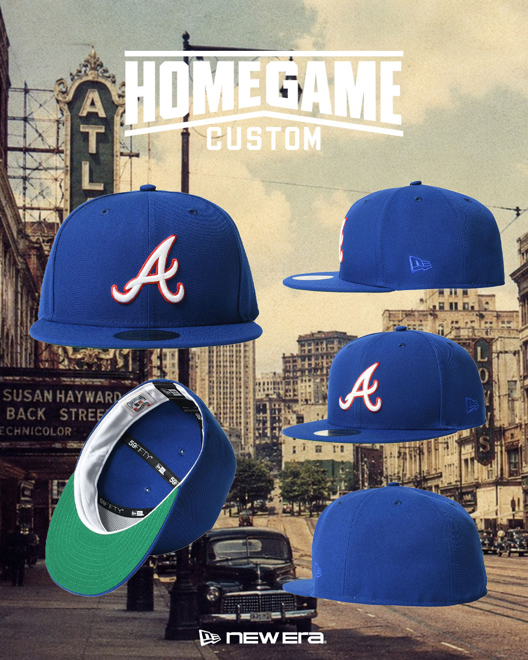 NEW ERA - ATLANTA BRAVES CO OLD AUTHENTIC 59FIFTY LT ROYAL 【71046225】