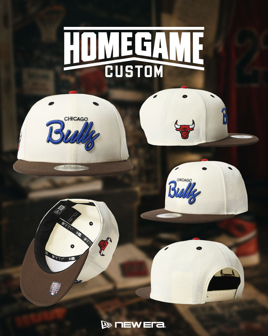 NEW ERA - CHICAGO BULLS CO 9FIFTY CHROME/WALNUT【71059673】
