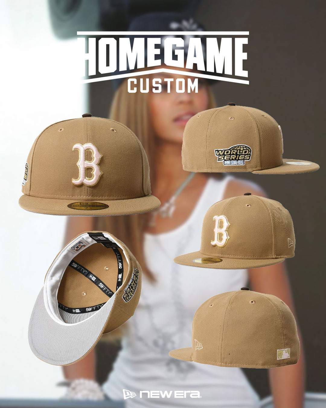【6/27(土)発売】NEW ERA - BOSTON RED SOX CO 2004 WS 59FIFTY KHAKI【71059678】