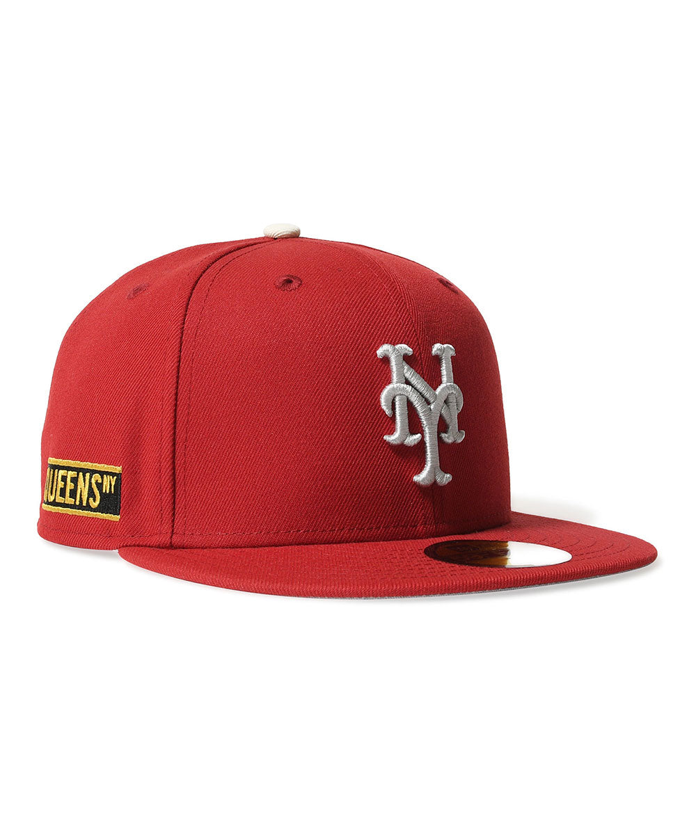 NEW ERA - NEW YORK METS CO GUEENS NY 59FIFTY PINOT RED【71059675】