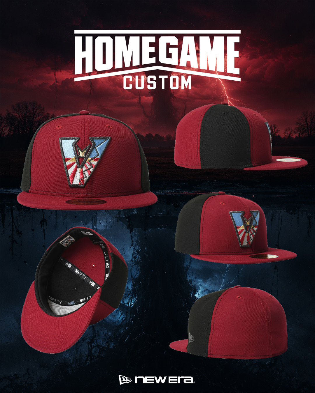 NEW ERA - ARIZONA DIAMONDBACKS CO UPSIDEDOWN 59FIFTY CARDINAL/BLACK【71059674】