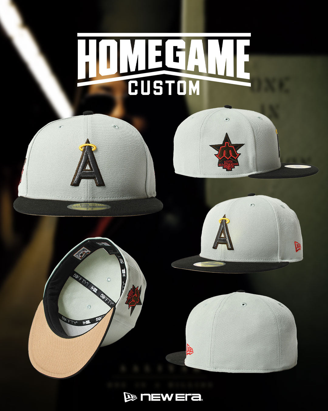 NEW ERA - CALIFORNIA ANGELS CO 1979 ASG 59FIFTY EVEREST GREEN/BLK【71059679】
