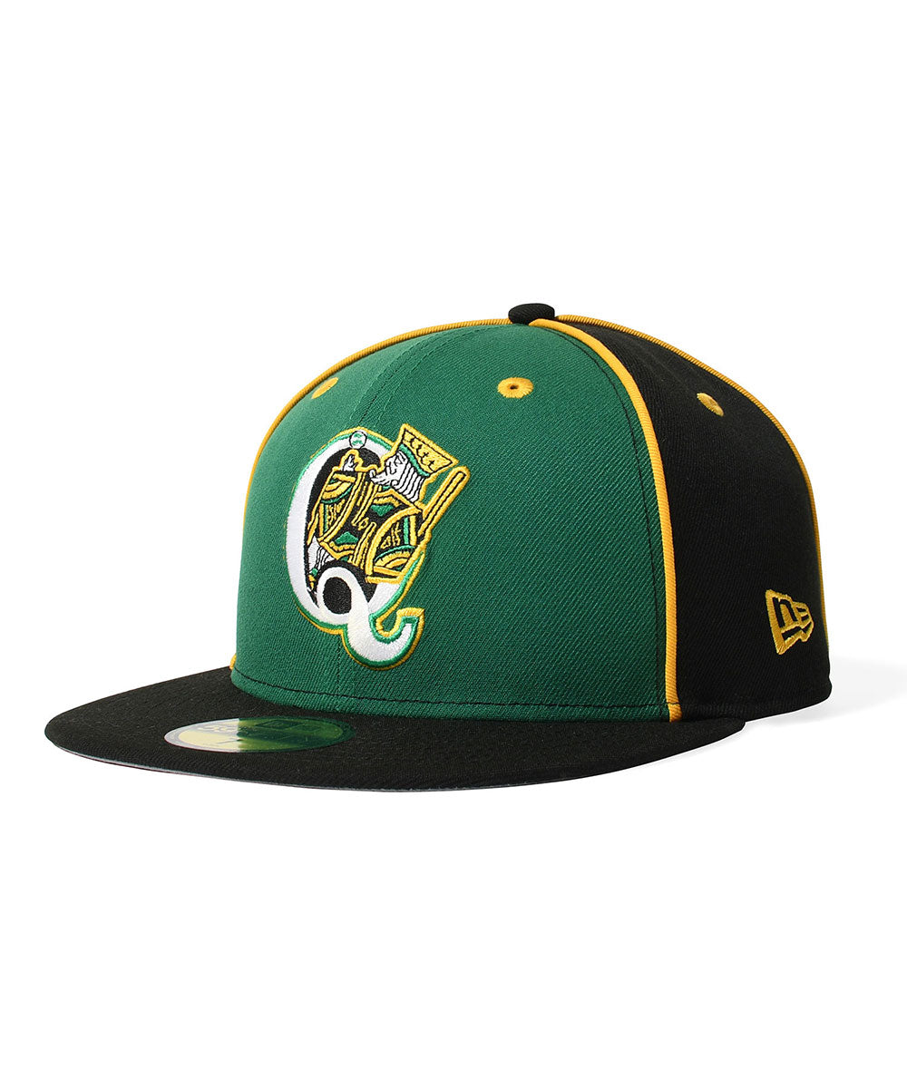 NEW ERA - QUEENS KINGS CO 59FIFTY KELLY GREEN/BLACK PIPING GOLD
