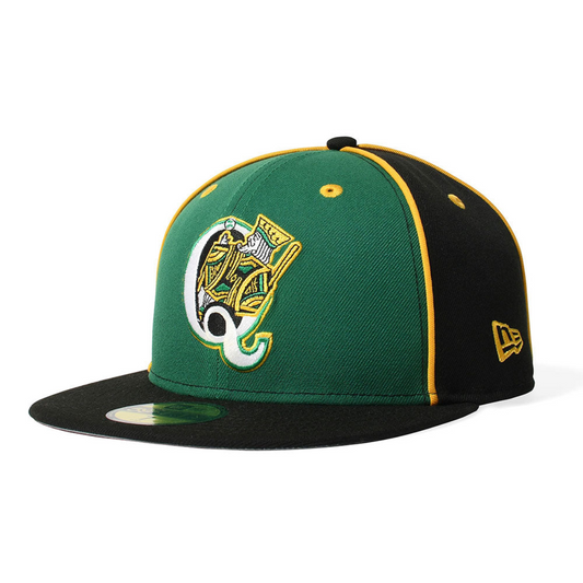 NEW ERA - QUEENS KINGS CO 59FIFTY KELLY GREEN/BLACK PIPING GOLD【71065378】