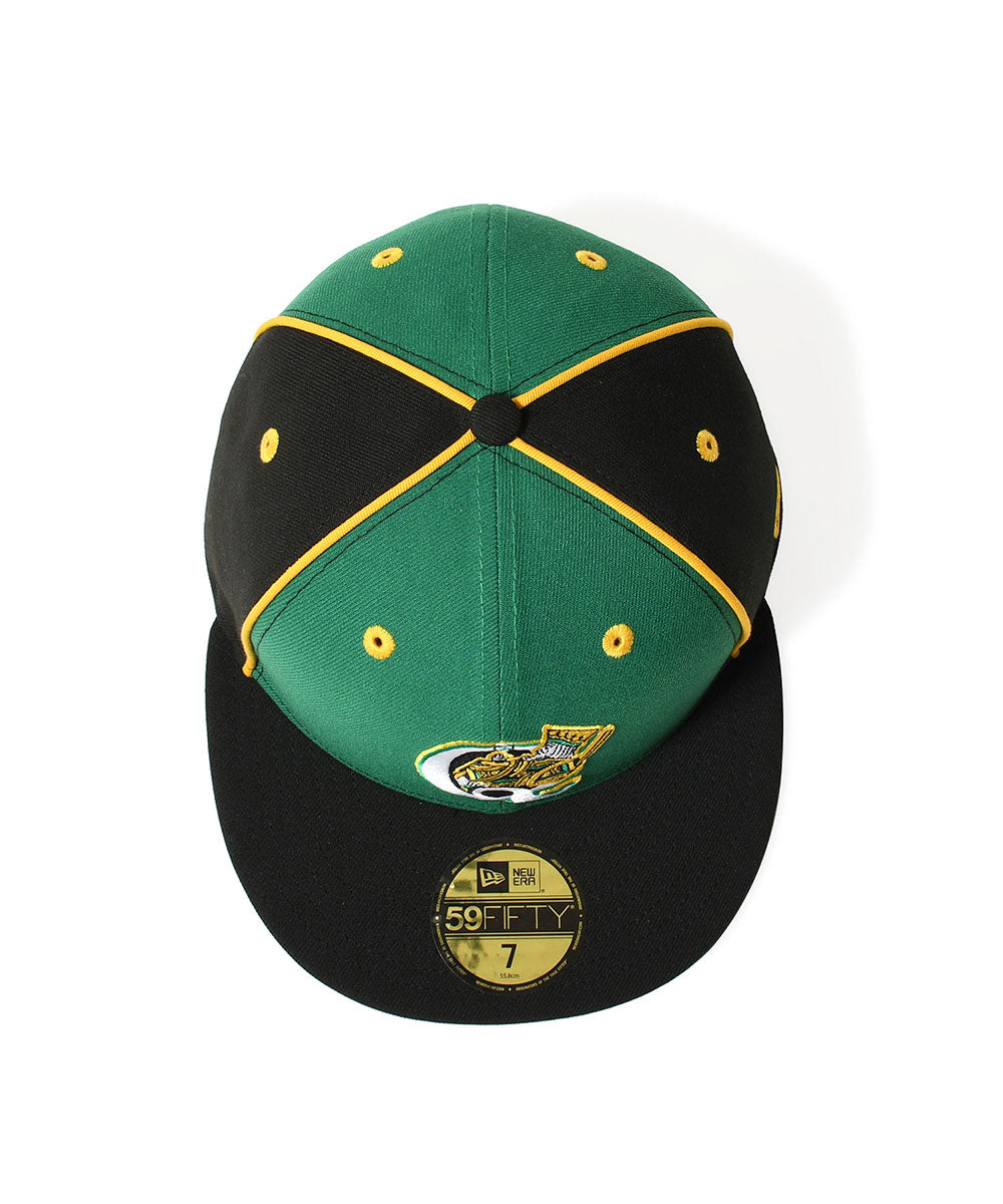NEW ERA - QUEENS KINGS CO 59FIFTY KELLY GREEN/BLACK PIPING GOLD