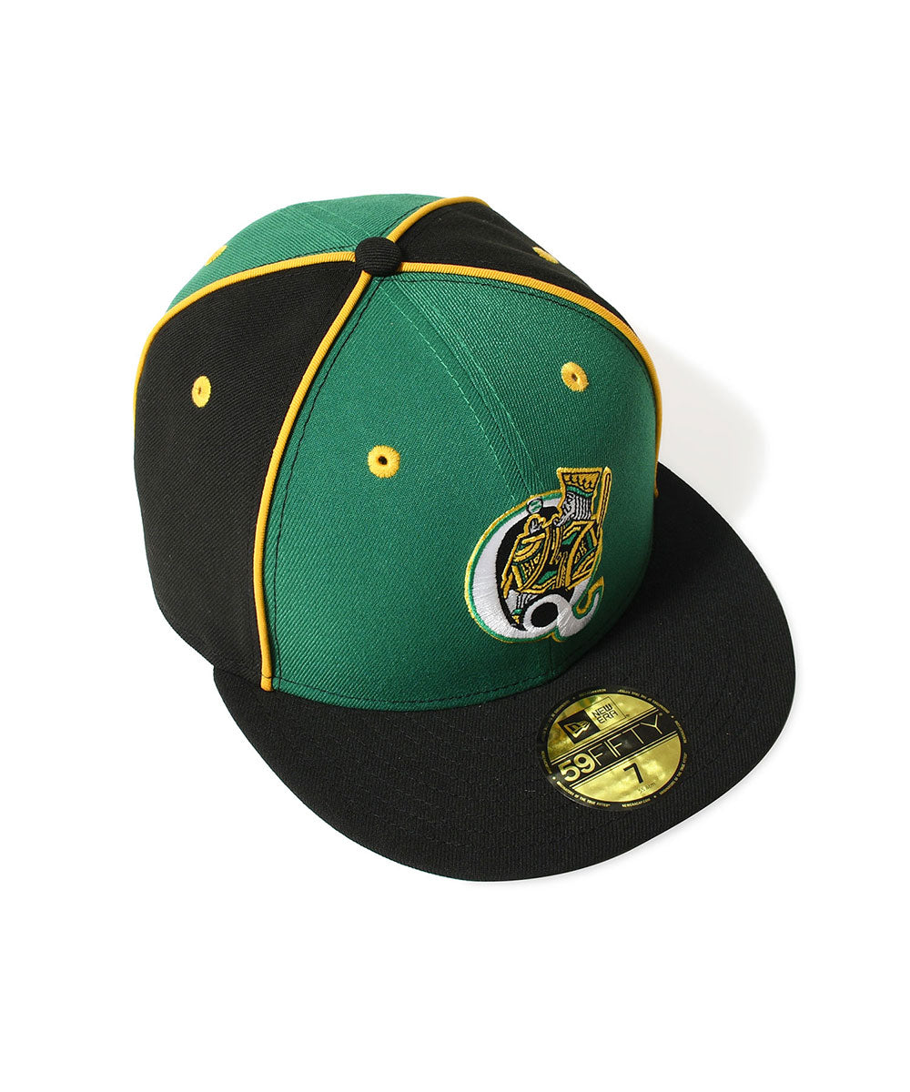 NEW ERA - QUEENS KINGS CO 59FIFTY KELLY GREEN/BLACK PIPING GOLD
