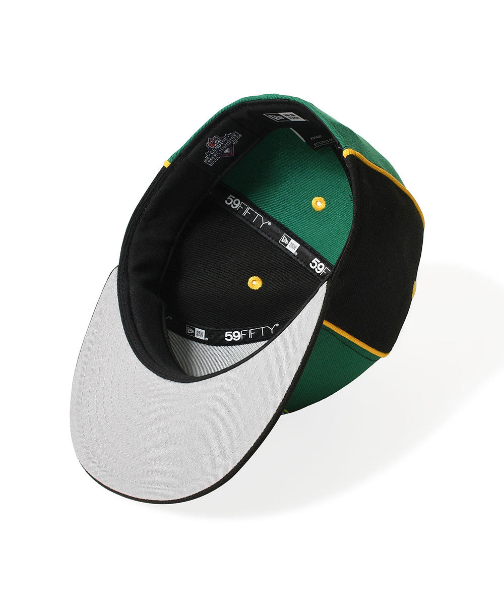 NEW ERA - QUEENS KINGS CO 59FIFTY KELLY GREEN/BLACK PIPING GOLD