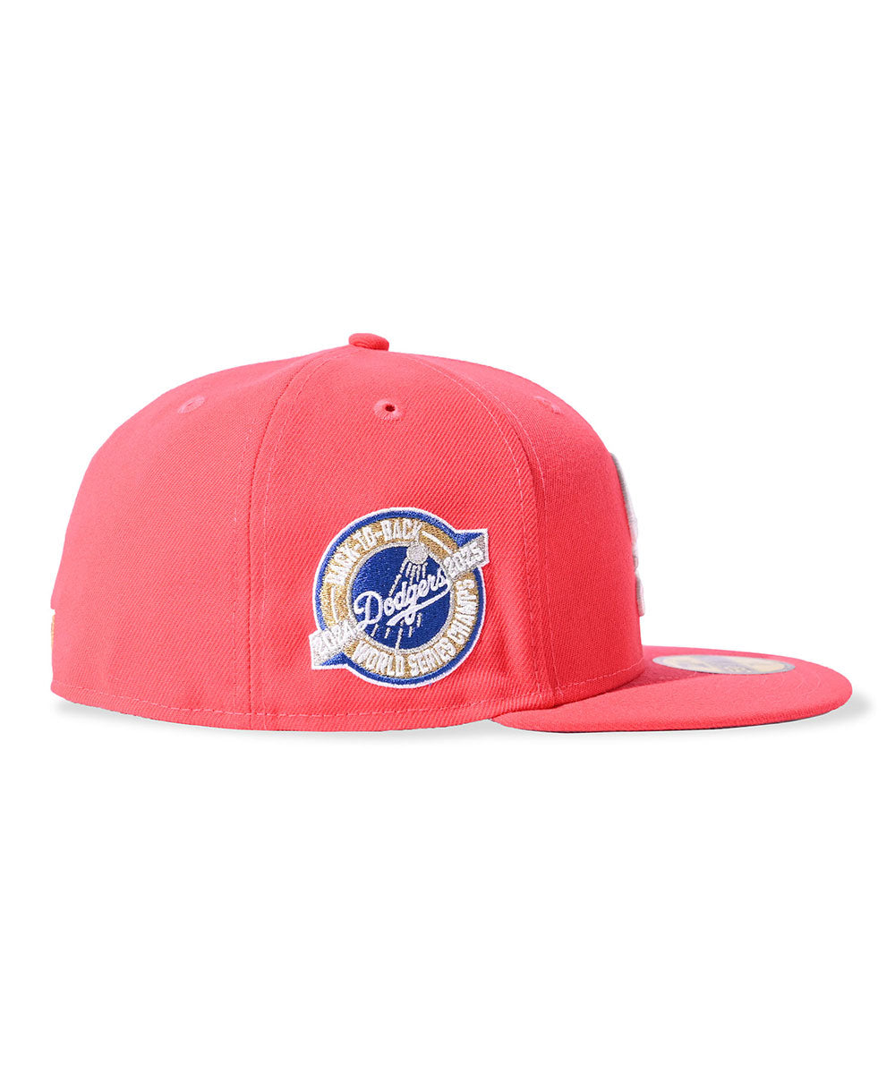NEW ERA - Los Angeles Dodgers CO 59FIFTY 24-25 BACK TO BACK WSC LAVA RED【71096762】