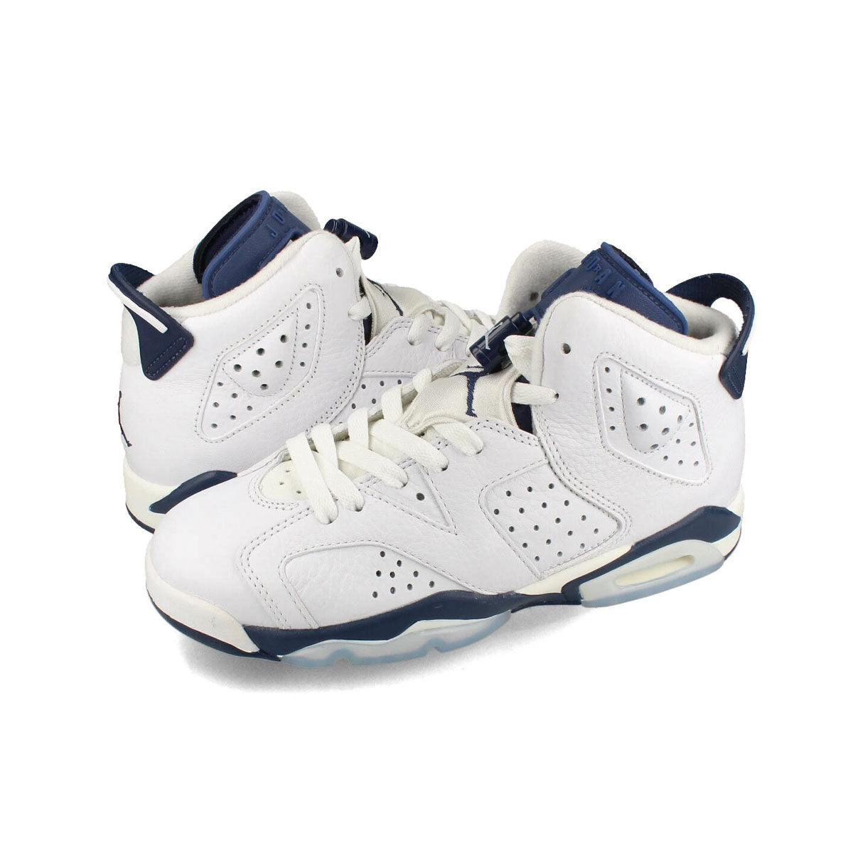 NIKE AIR JORDAN 6 RETRO GS "WHITE/MIDNIGHT NAVY" ナイキ エア ジョーダン 6 レトロ "ホワイト/ミッドナイトネイビー"【384665-141】