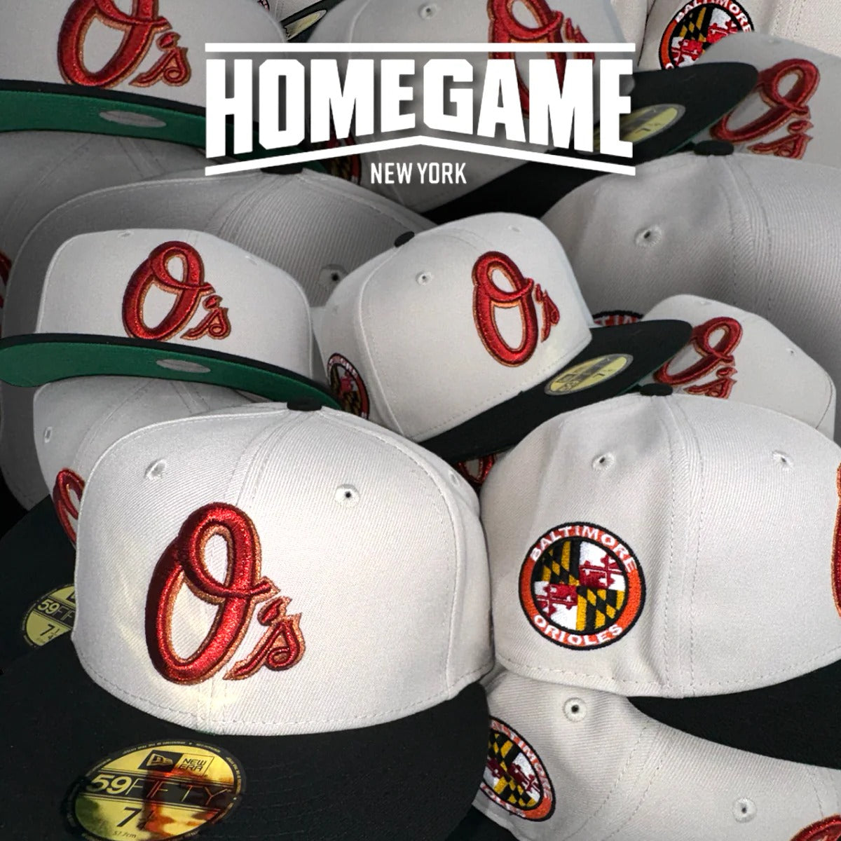 NEW ERA - 59FIFTY Baltimore Orioles CHROME WHITE/BLACK