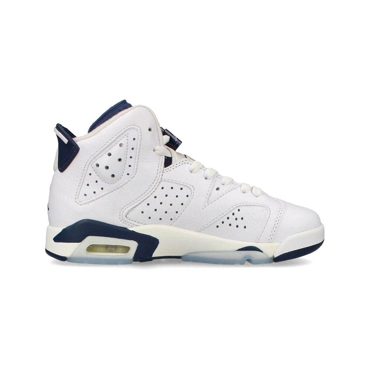 NIKE AIR JORDAN 6 RETRO GS "WHITE/MIDNIGHT NAVY" ナイキ エア ジョーダン 6 レトロ "ホワイト/ミッドナイトネイビー"【384665-141】