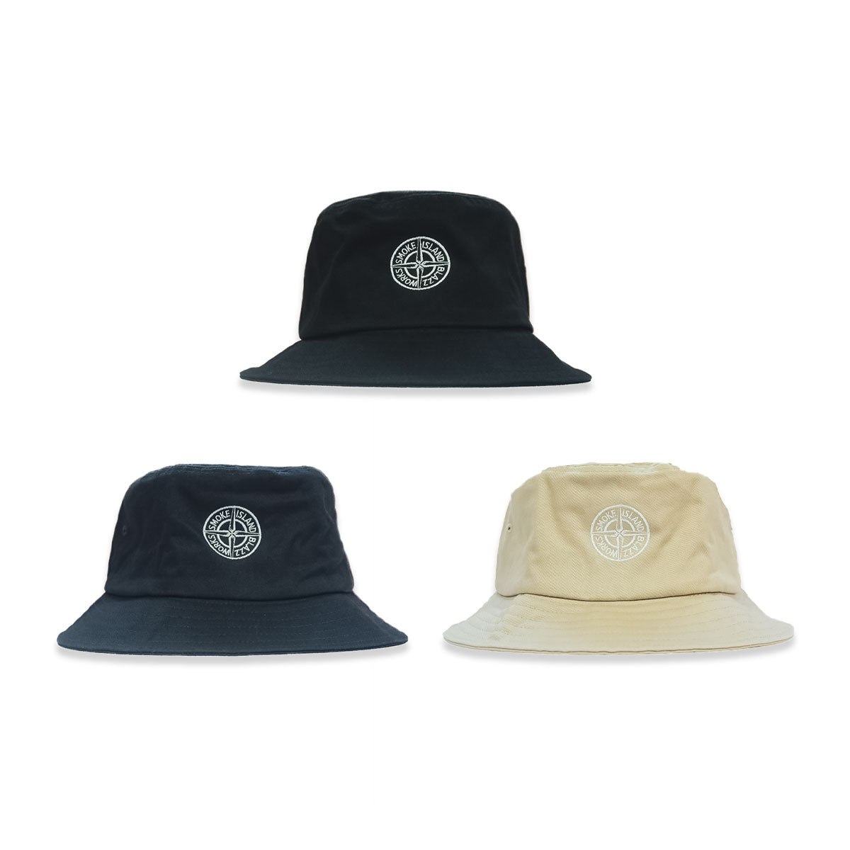 SMOKE ISLAND BUCKET HAT BLACK/NVY/KHAKI