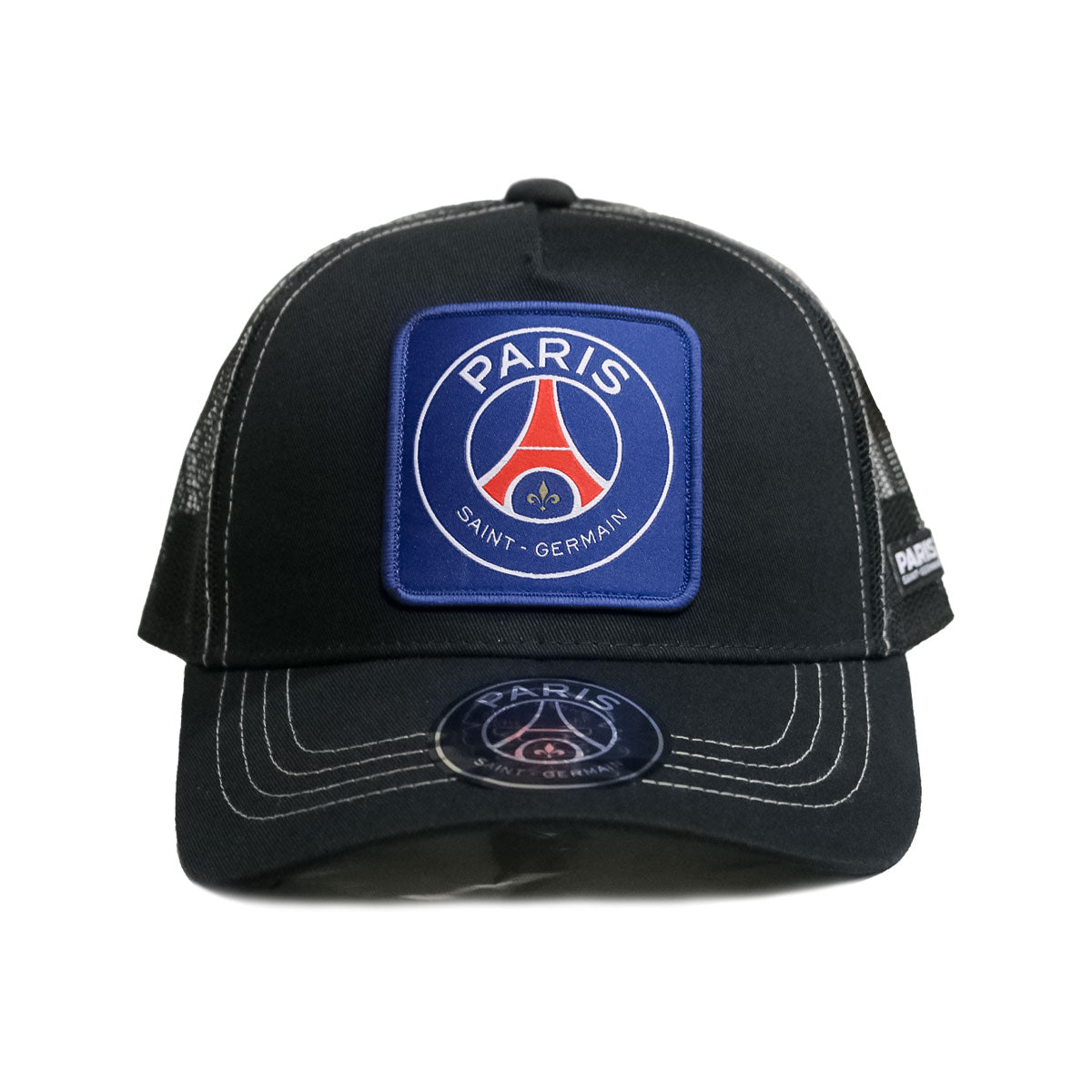 PARIS WAPPEN TRUCKER CAP BLACK/NAVY 【PSG-MCP01】