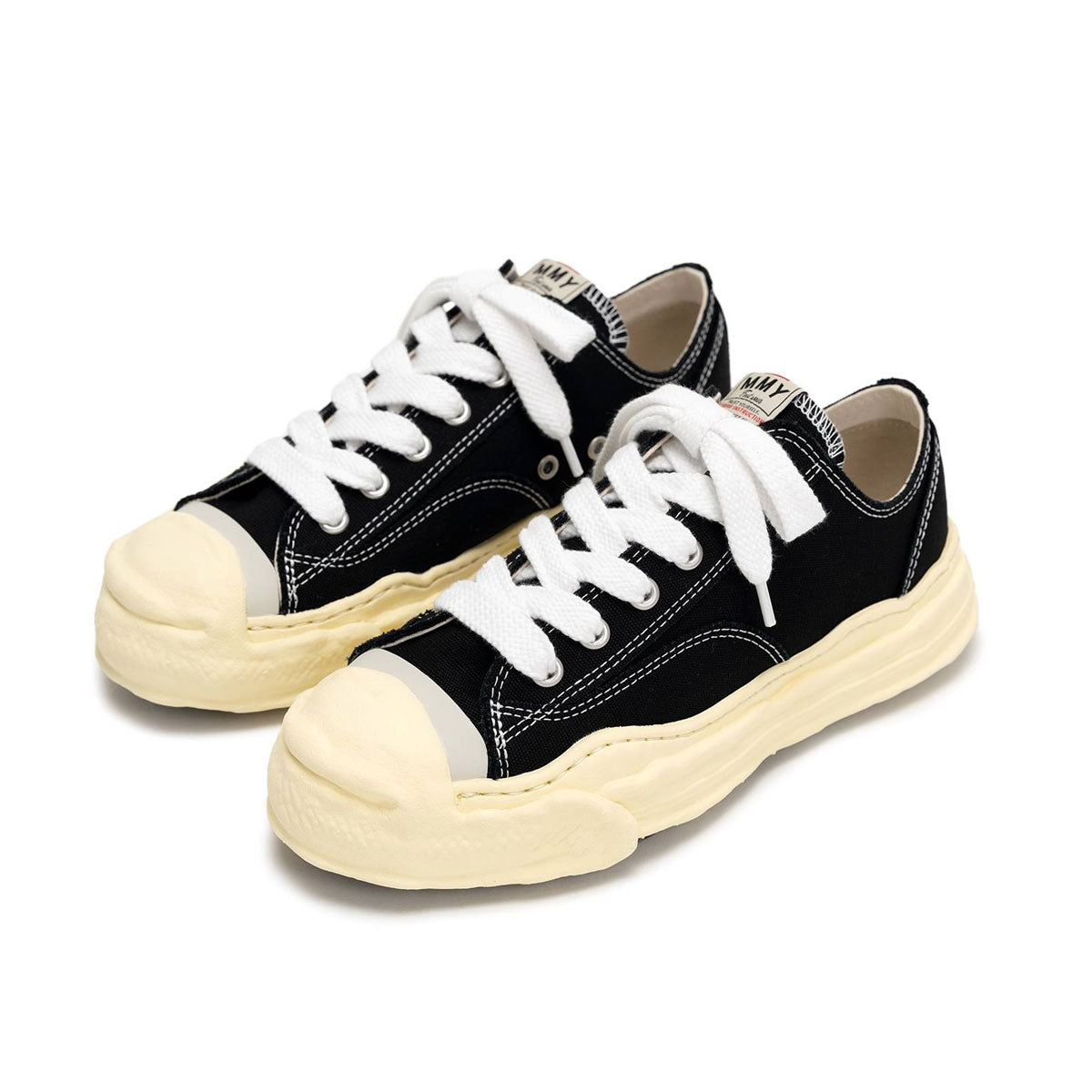 Maison MIHARA YASUHIRO - "HANK" VL OG Sole Canvas Low-top Sneaker BLACK 【A09FW734】