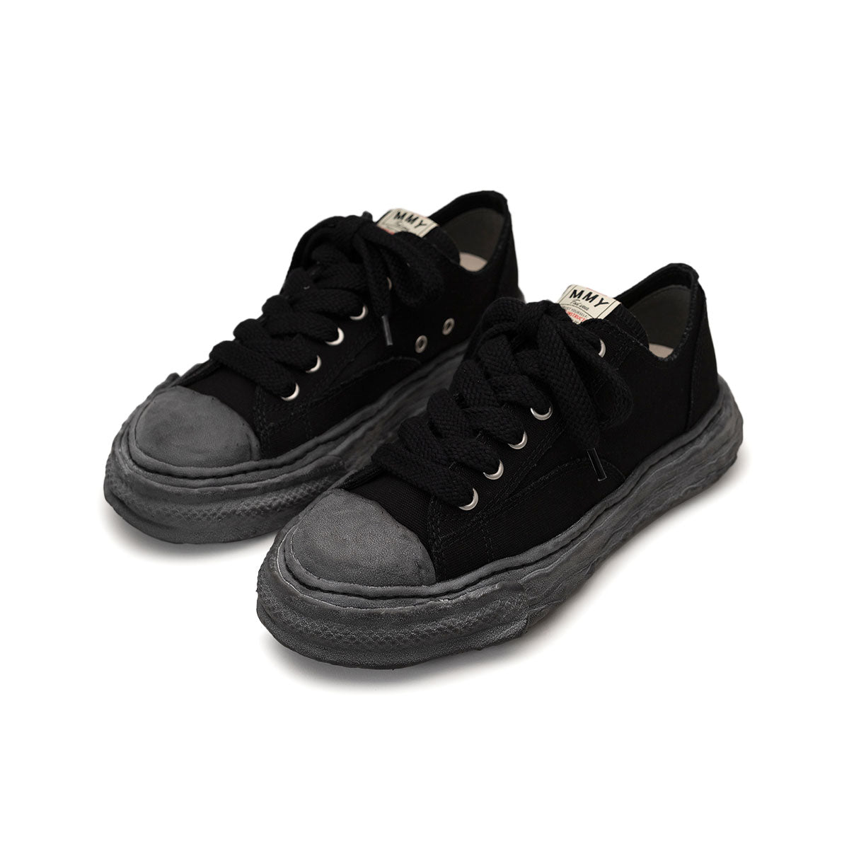 Maison MIHARA YASUHIRO ミハラヤスヒロ PETERSON 23 ピーターソン23 CANVAS LOW-TOP  BLACK/BLACK ブラック/ブラック 【A13FW713】