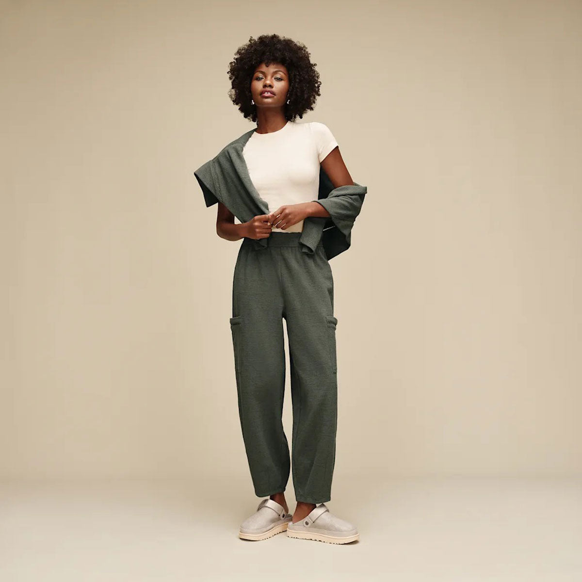 UGG - WMNS GOLDENSTAR CRACKLE CLOG CRACKLE WHITE 【1177853-CRCK-06】