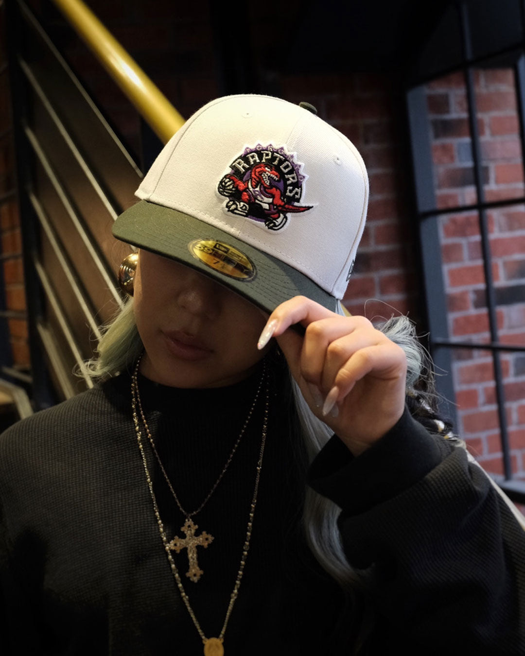 NEW ERA - Toronto Raptors 59FIFTY NBA Hardwood Classics Sandy Linen/Dark Seaweed【15137336】