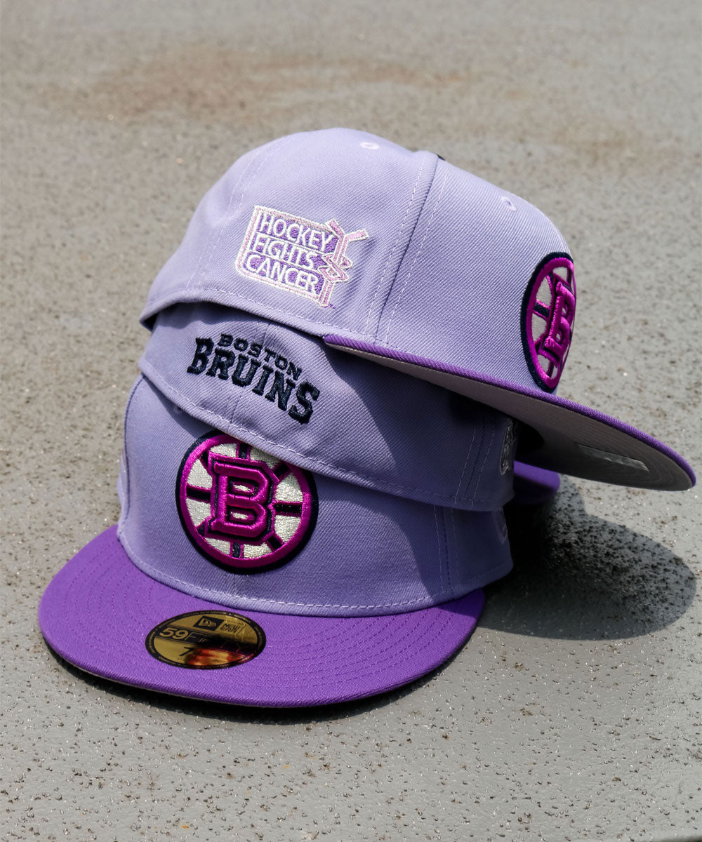 TY MATHIS NEW ERA - Boston Bruins 59FIFTY Hockey Fights Cancer Lavender/Purple