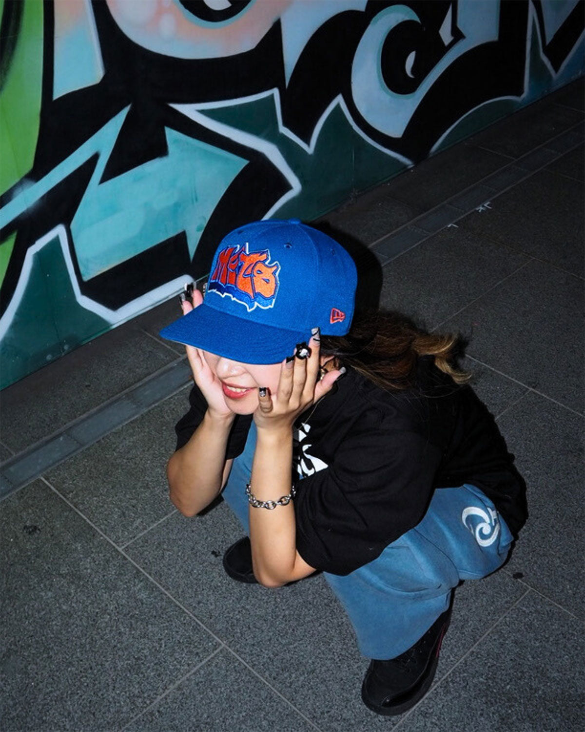 NEW ERA NEW YORK METS - 59FIFTY CO GRAFFITI LOGO ROYAL 【70982648】