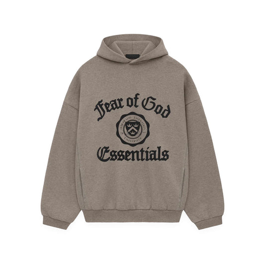 Fear of God ESSENTIALS - HEAVY FLEECE VINTAGE SHRUNKEN HOODIE HEATHER GRAY 【192HO246210F】