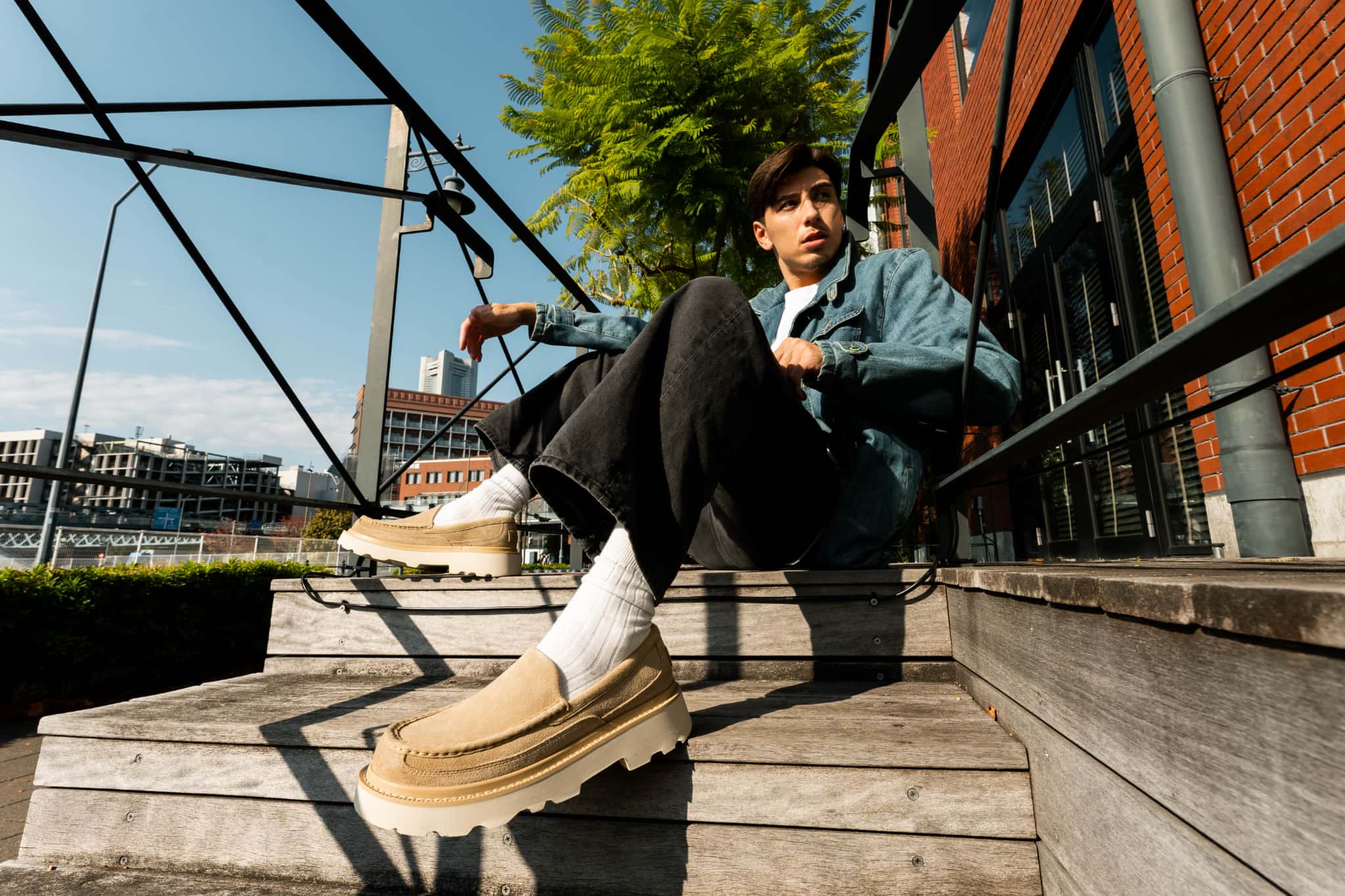 アグ　モカシン UGG Australia（アグオーストラリア） 「UGG」 モカシンシューズ 25cm