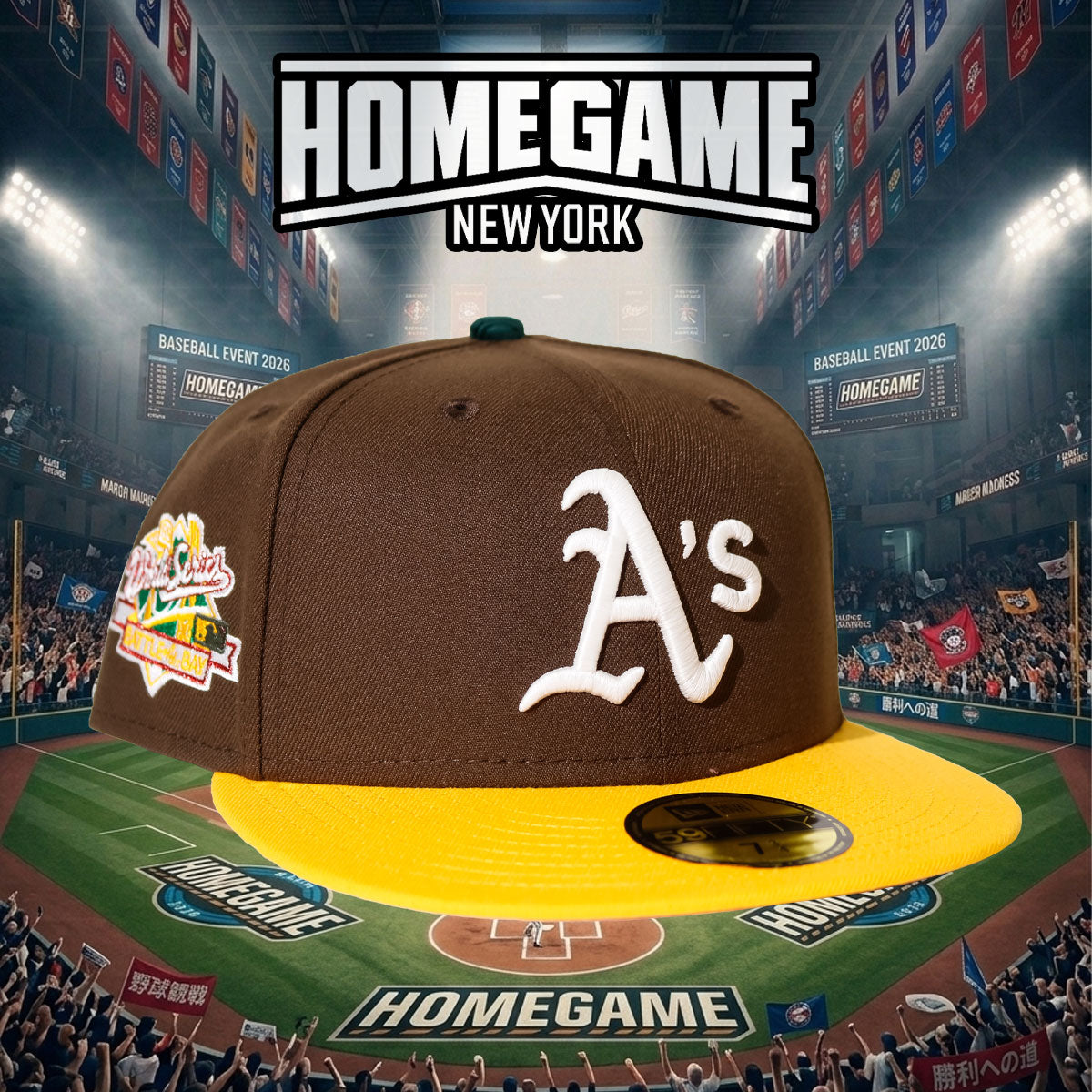 NEW ERA - Oakland Athletics 1989 World Series 59Fifty Brown/Yellow