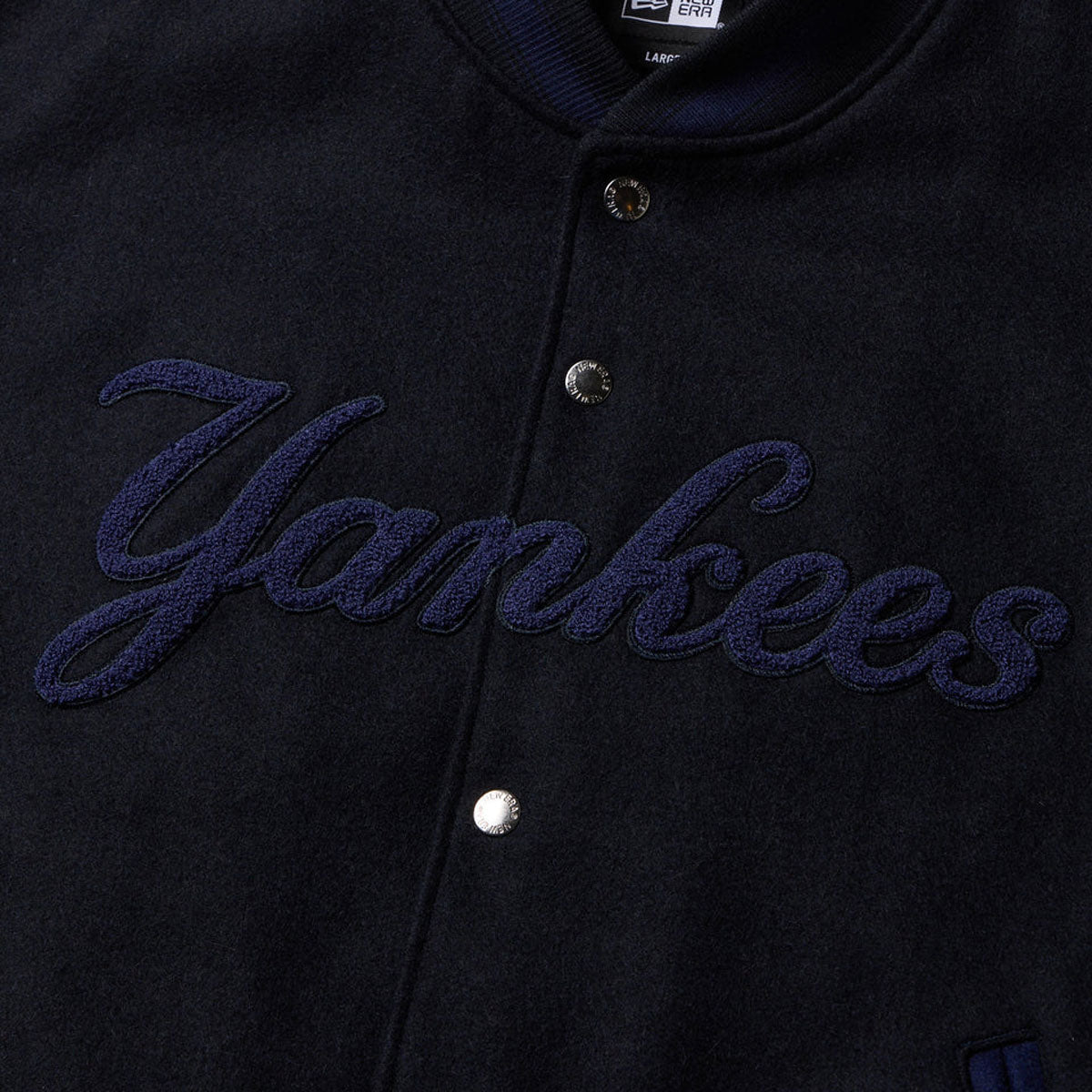 NEW ERA New York Yankees- MELTON VARSITY JACKET NAVY 【14682677】