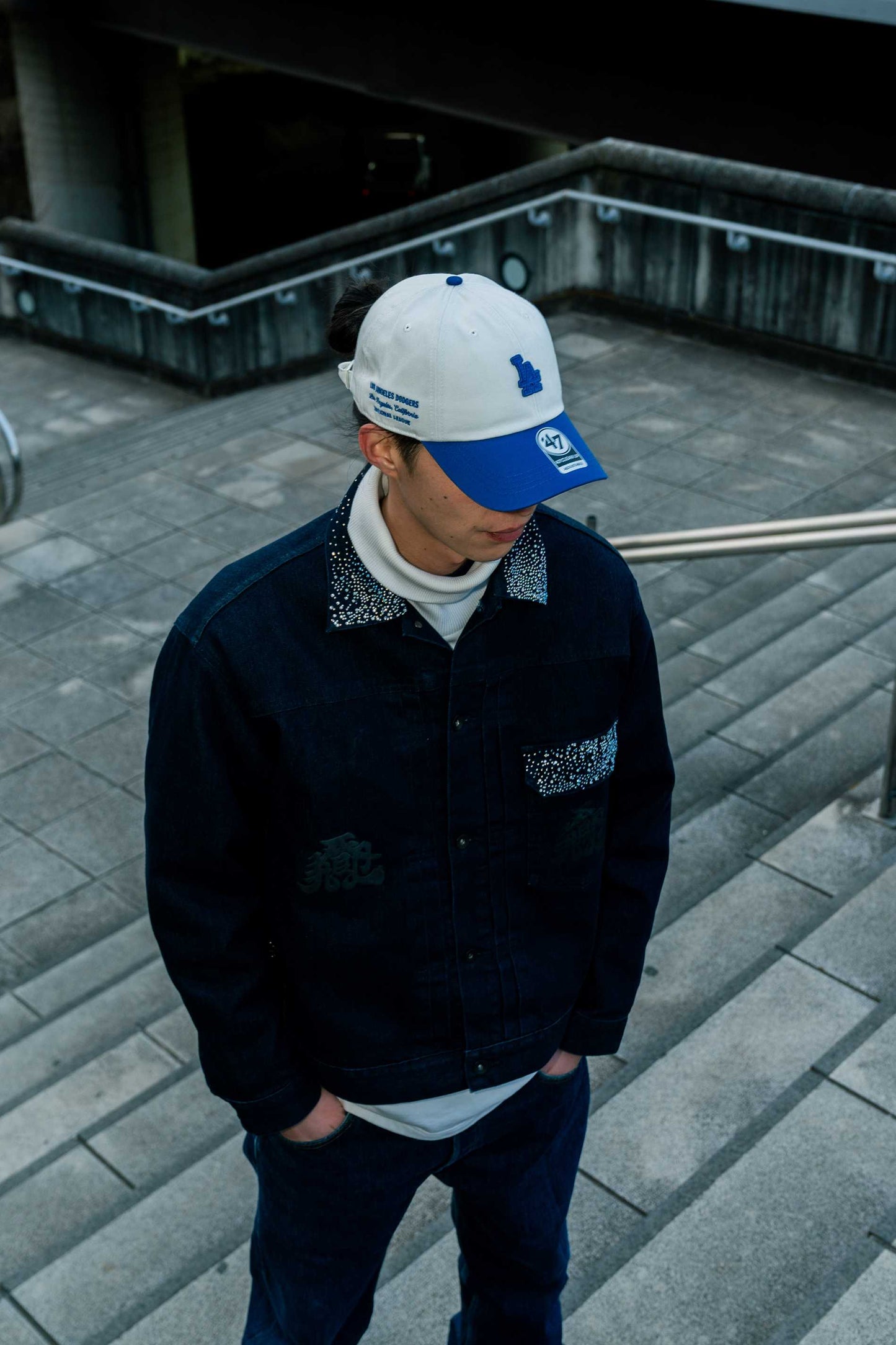 ’47 BRAND Los Angeles Dodgers - CLEAN UP WHITE/BLUE 【4920544 47A-CLP-B-CONTT12CNS-SS】