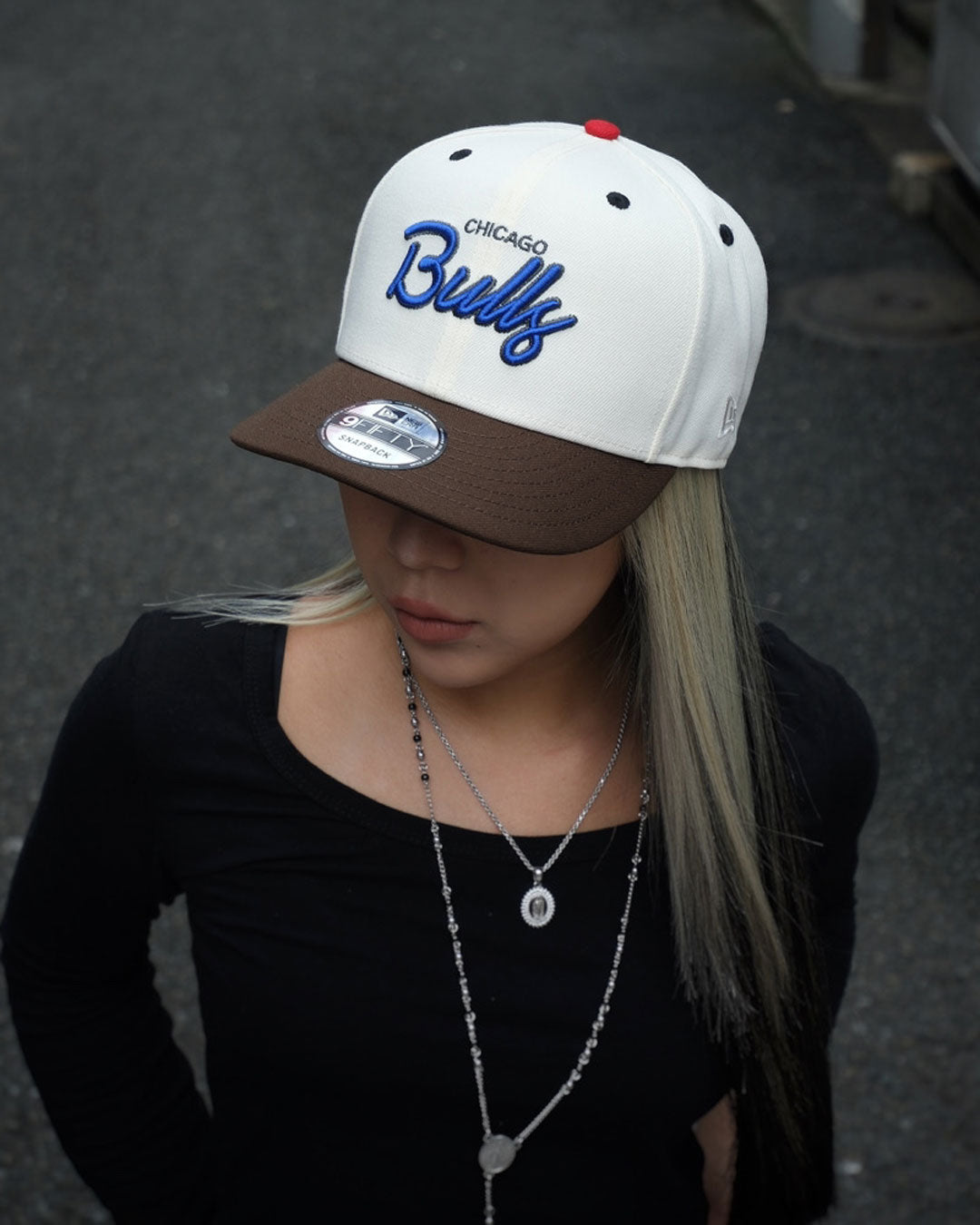 NEW ERA - Chicago Bulls CO 9FIFTY CHROME/WALNUT【71059673】