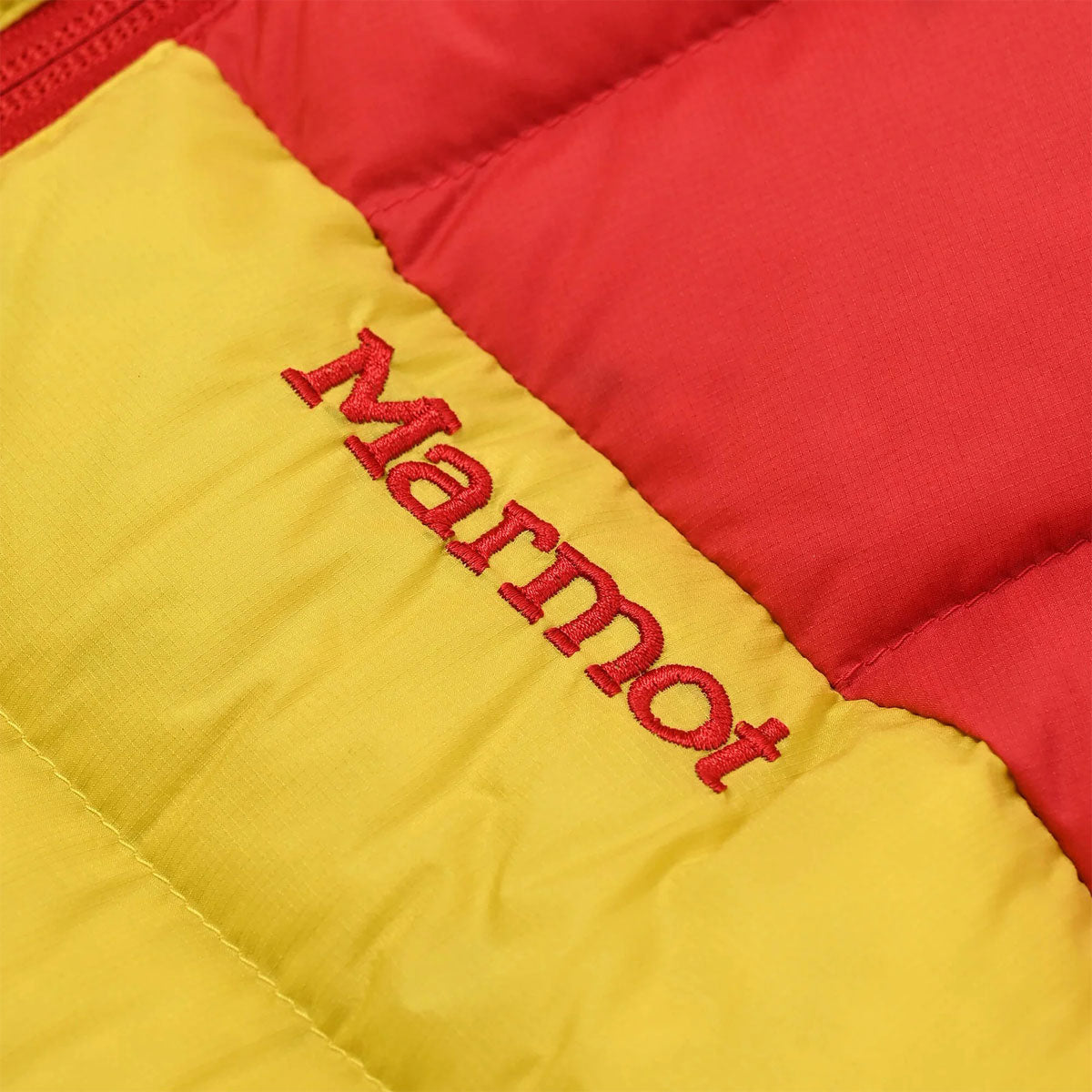 MARMOT - Lance Down Hoodie RED×YELLOW 【MTFW25MDW009】