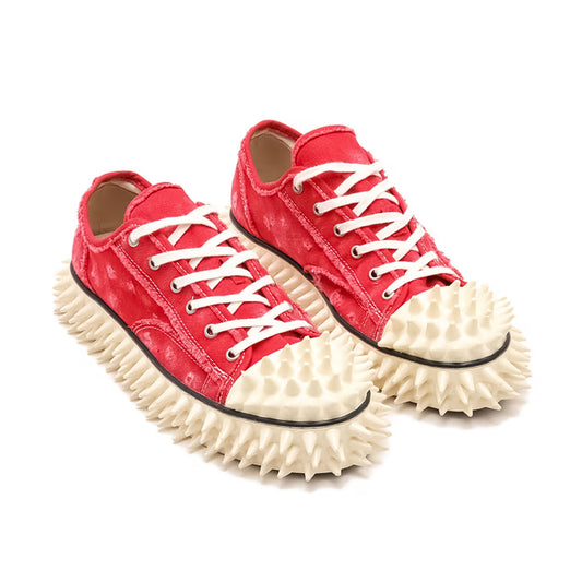 doublet - SPIKY CANVAS SNEAKER RED 【25SS60FT67】