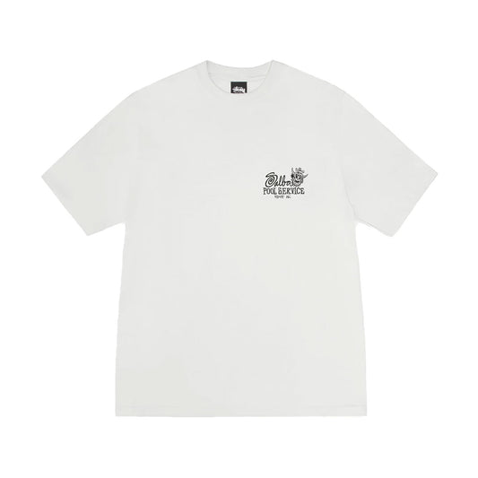 STUSSY - POOL SERVICE PIGMENT DYED TEE WHITE 【3904015】