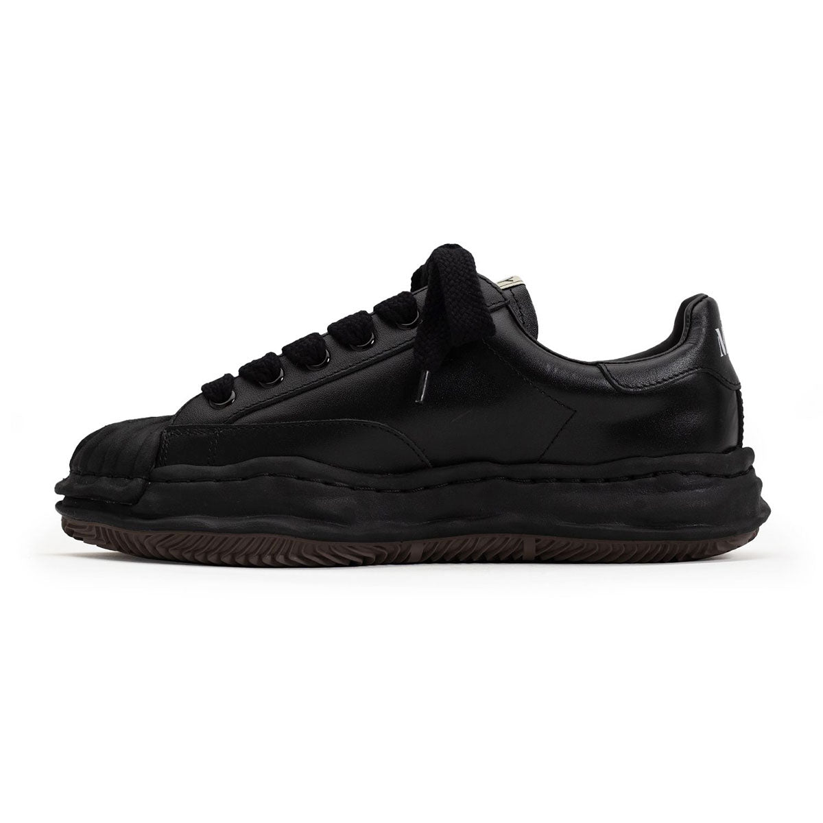 Maison MIHARA YASUHIRO メゾン ミハラヤスヒロ BLAKEY LOW ブレイキーロー OG SOLE SHELL TOE LEATHER SNEAKER BLK/BLK【A06FW702】