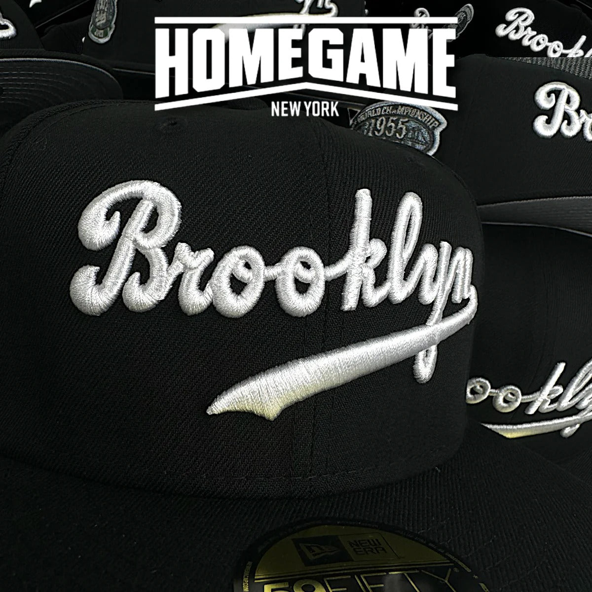 NEW ERA - 59FIFTY Brooklyn Dodgers WORLD CHAMPION SHIP 1955 BLACK 59FIFTY