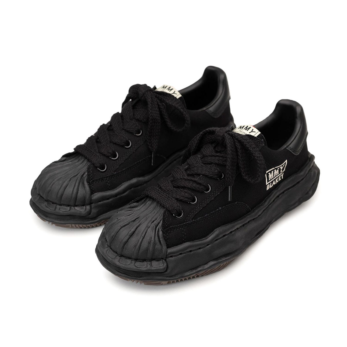 Maison MIHARA YASUHIRO メゾン ミハラヤスヒロ BLAKEY LOW ブレイキーロー OG SOLE CANVAS LOW-TOP SNEAKER BLK/BLK【A08FW735】