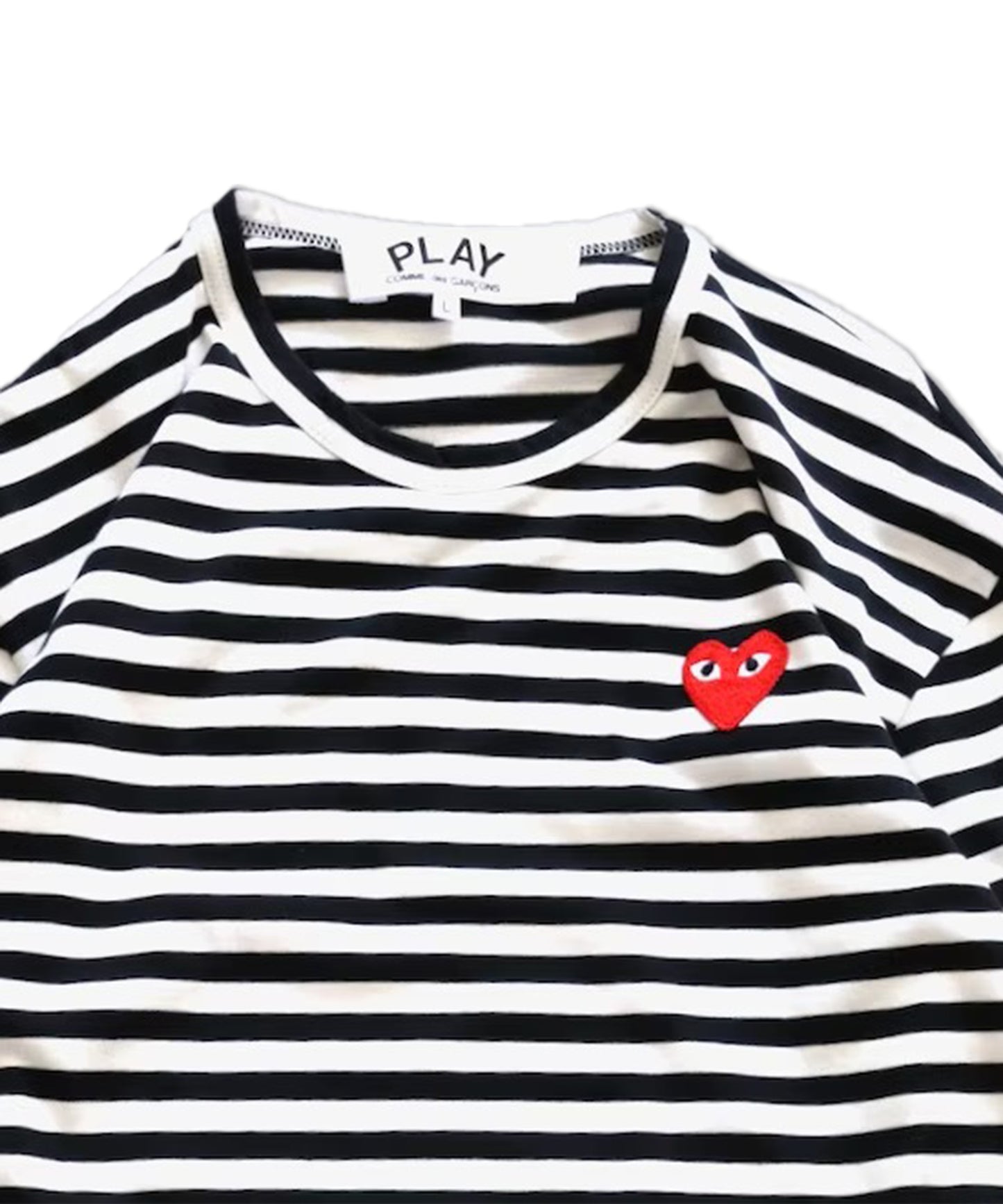 PLAY CDG - STRIPED L/S T-SHIRT BLK/WHT 【AX-T164-051】