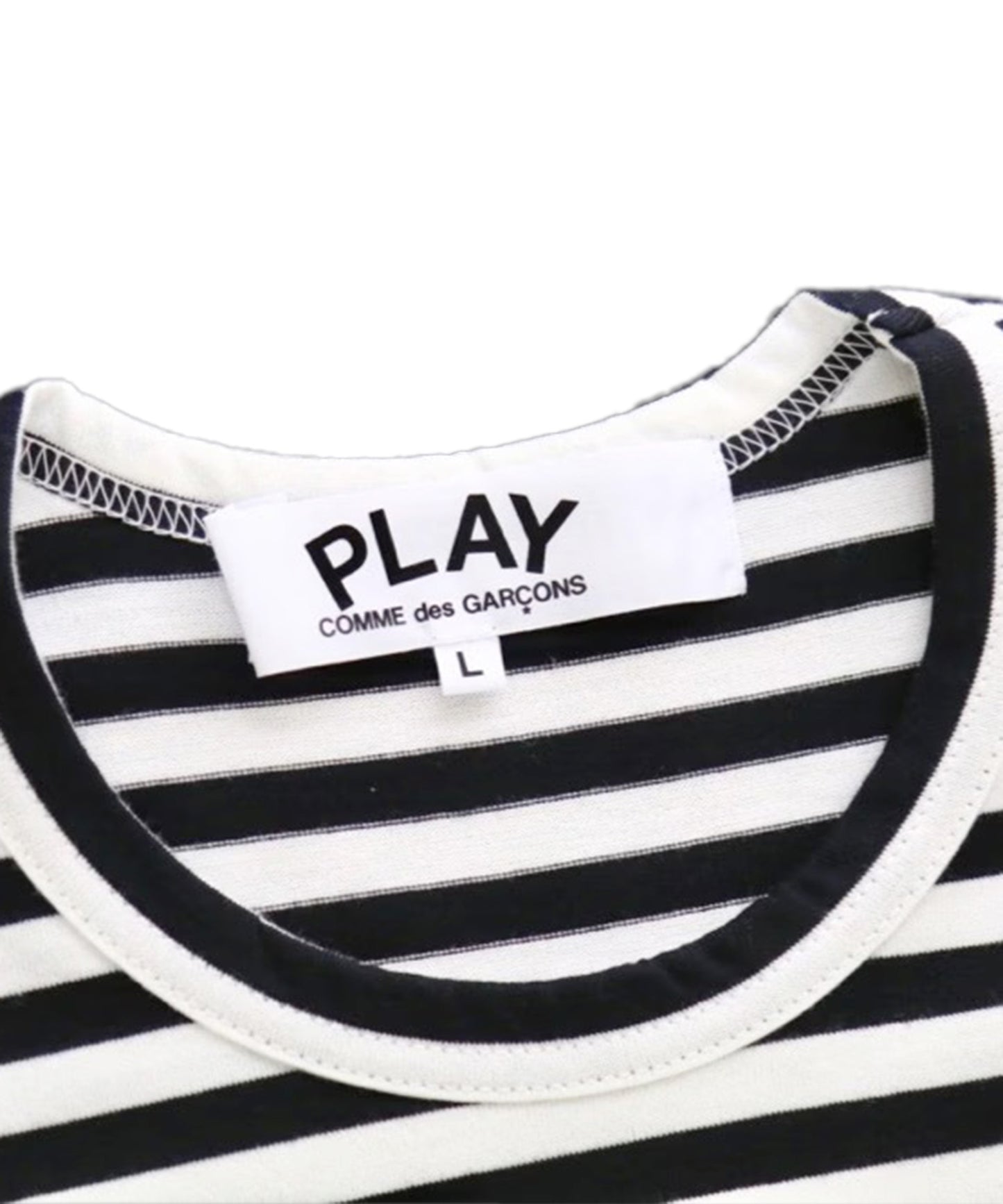 PLAY CDG - STRIPED L/S T-SHIRT BLK/WHT 【AX-T164-051】