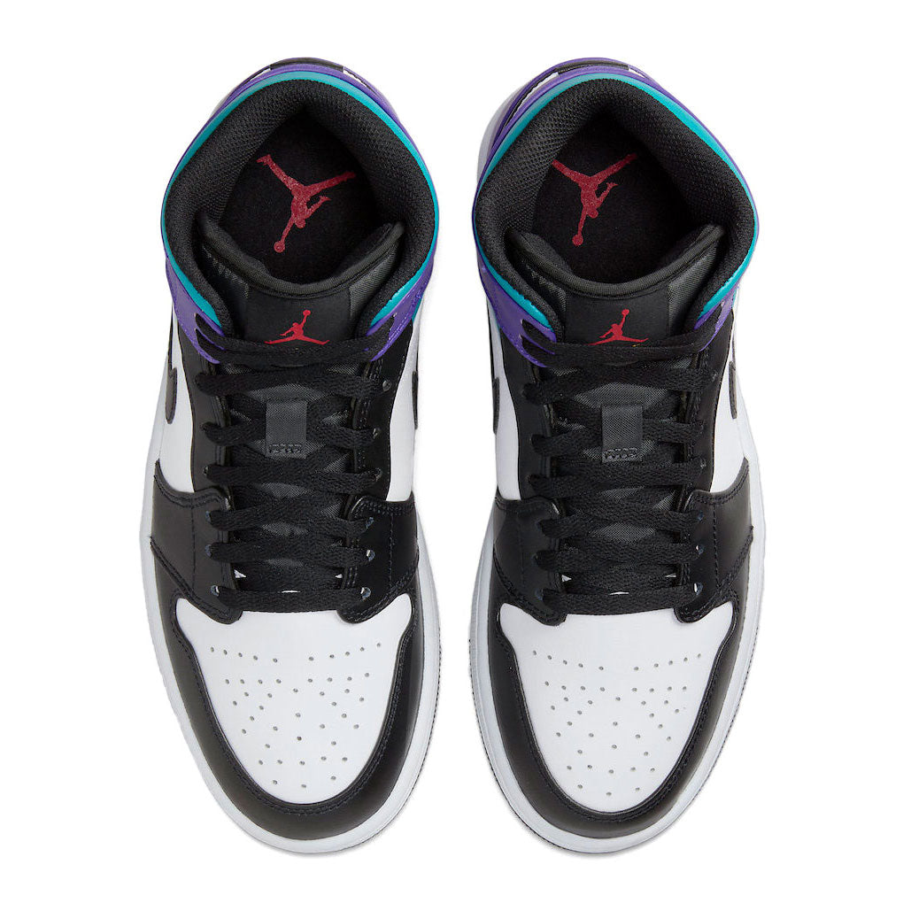 AIR JORDAN 1 MID WHITE/BLACK-BRIGHT CONCORD 白色 x 黑色 [DQ8426-154]