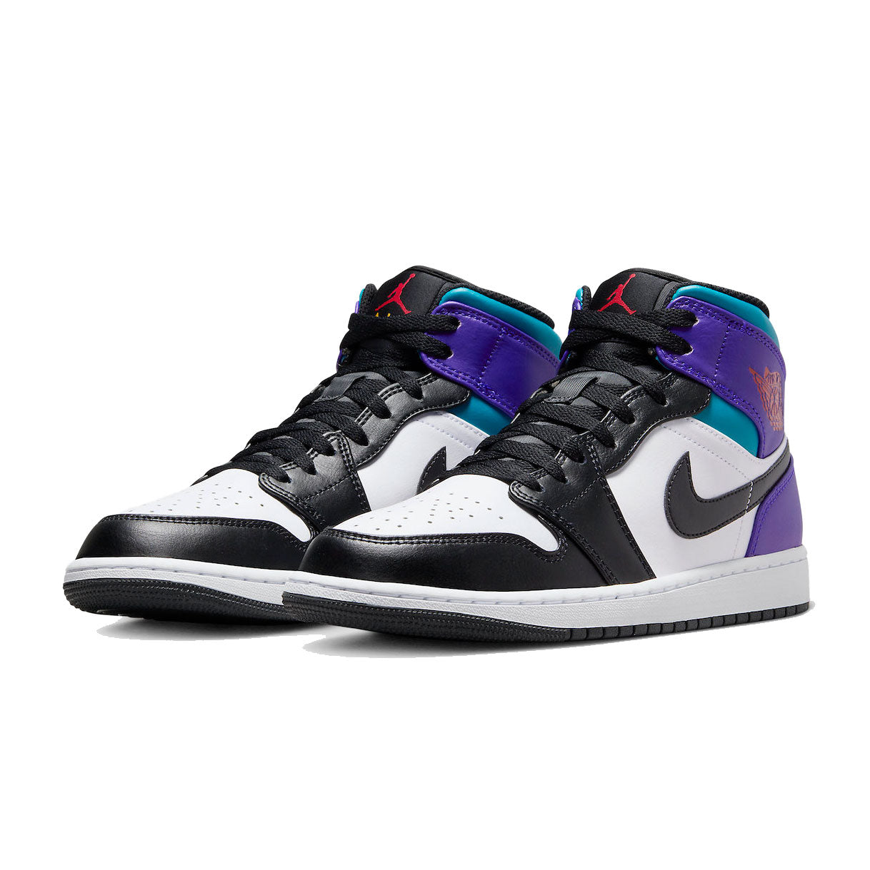 AIR JORDAN 1 MID WHITE/BLACK-BRIGHT CONCORD 白色 x 黑色 [DQ8426-154]