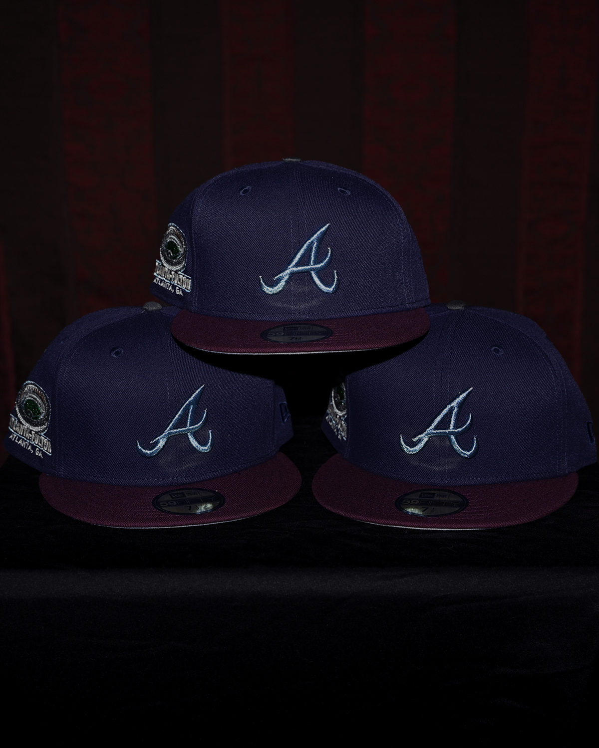 NEW ERA Atlanta Braves - 59Fifty Fulton Stadium  NAVY/BRGNDY