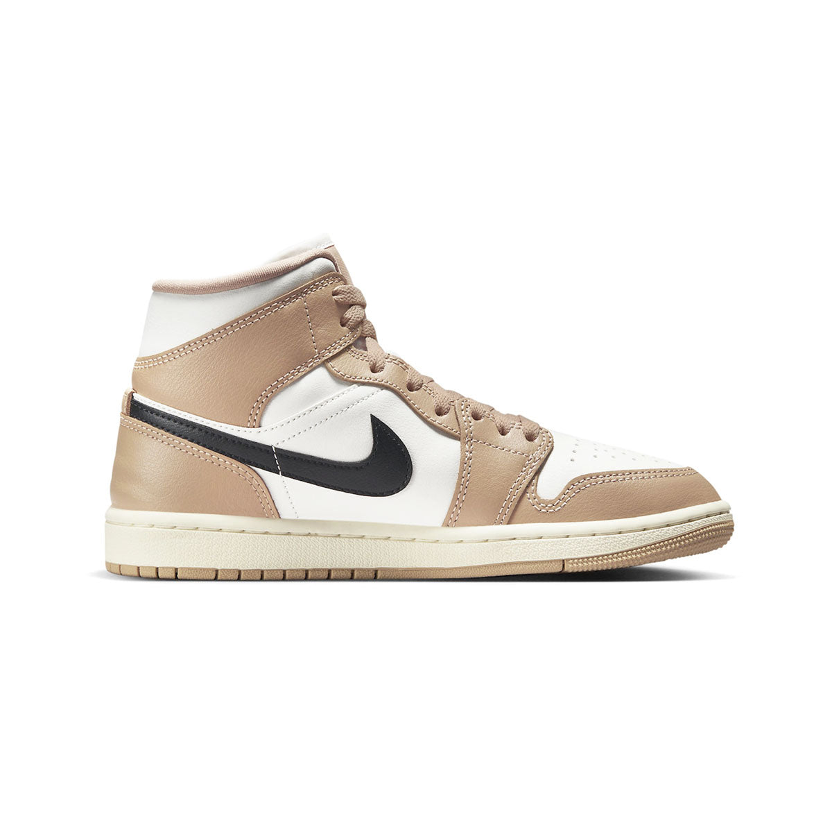 NIKE WMNS AIR JORDAN 1 MID WHITE/SAIL/DESART Nike Women's Air Jordan 1 Mid White/Sail/Desert [BQ6472-103]