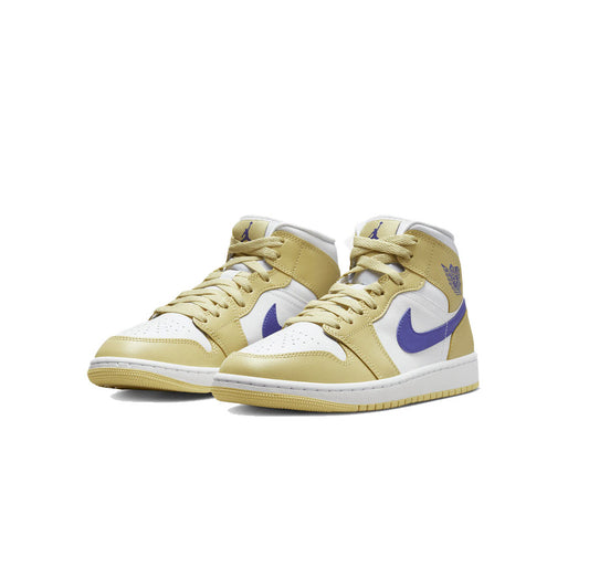 NIKE WMNS AIR JORDAN 1 MID Lemon Wash Nike Women's Air Jordan 1 Mid "Lemon Wash" [BQ6472-701]