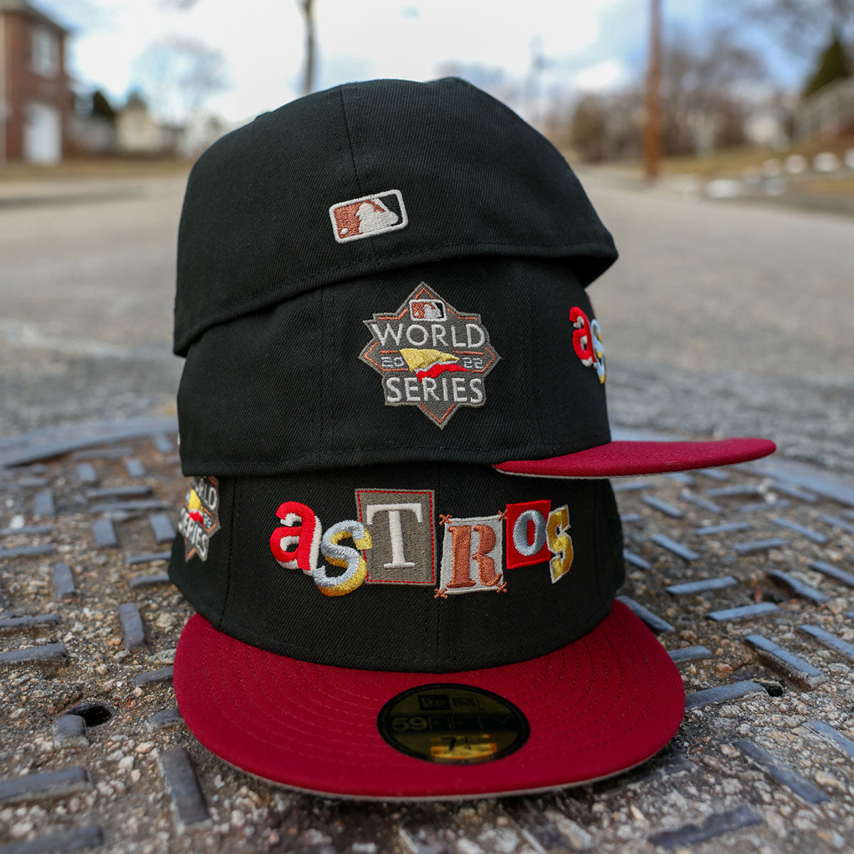 NEW ERA Houston Astros - 59FIFTY 2022 World Series Black/Cardinal ...