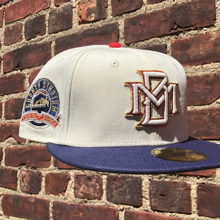 NEW ERA - 59FIFTY Milwaukee Brewers COUNTY STADIUM CHROME WHITE/LIGHT NAVY 59FIFTY