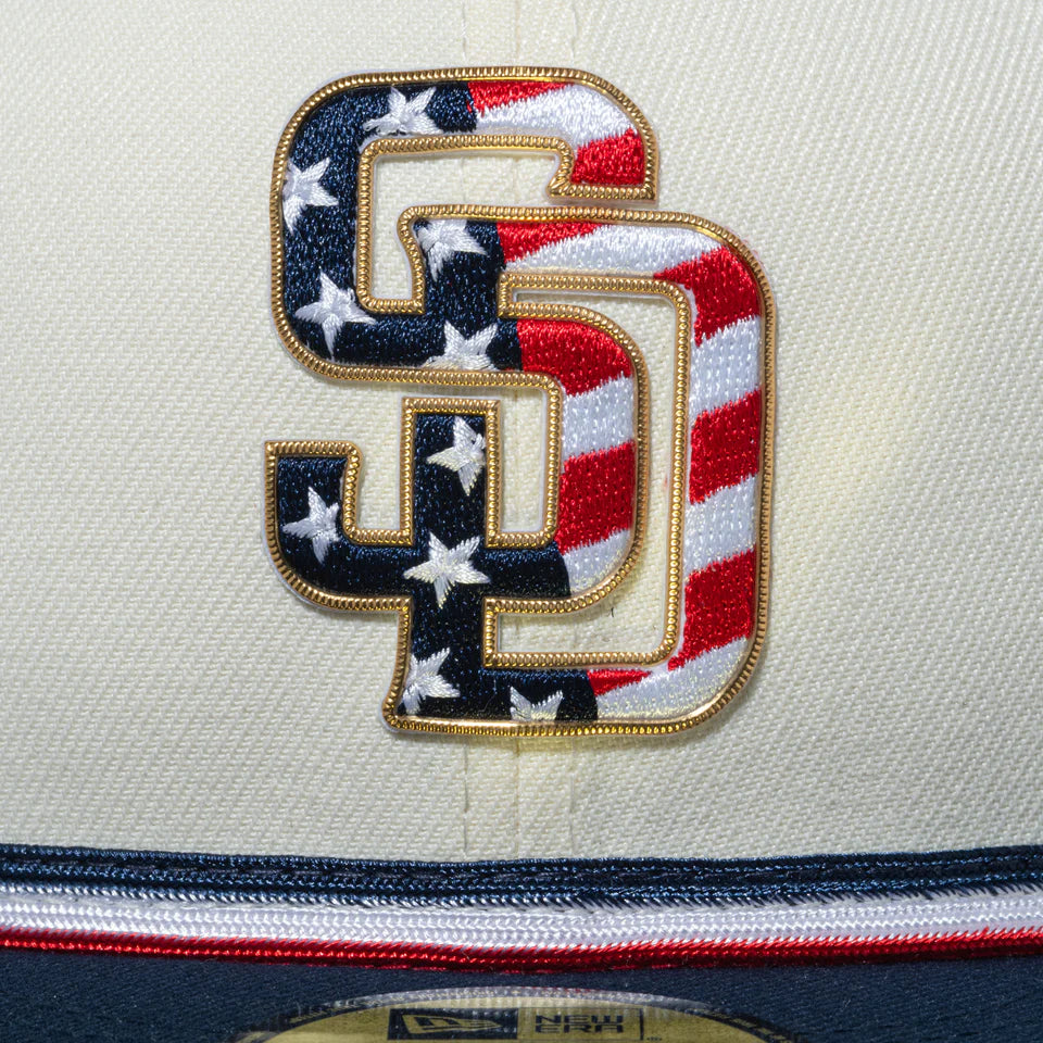 NEW ERA - San Diego Padres 59FIFTY ON-FIELD 2026 MLB Independence Day 4th of July CHROME WHITE【14939273】