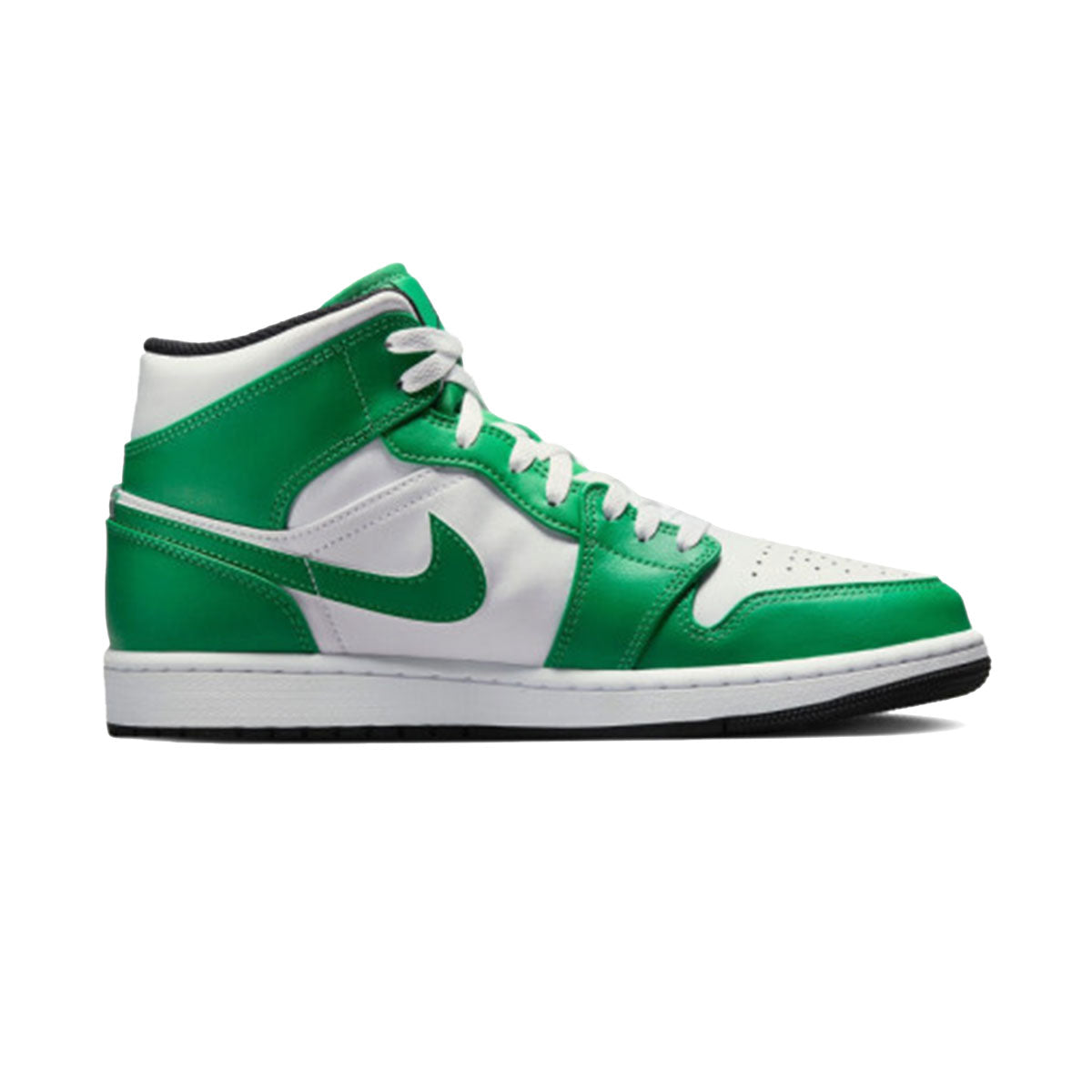 NIKE AIR JORDAN 1 MID ( LUCKY GREEN / BLACK - WHITE ) Nike Air Jordan 1 Mid "Lucky Green / Black - White" [DQ8426-301]