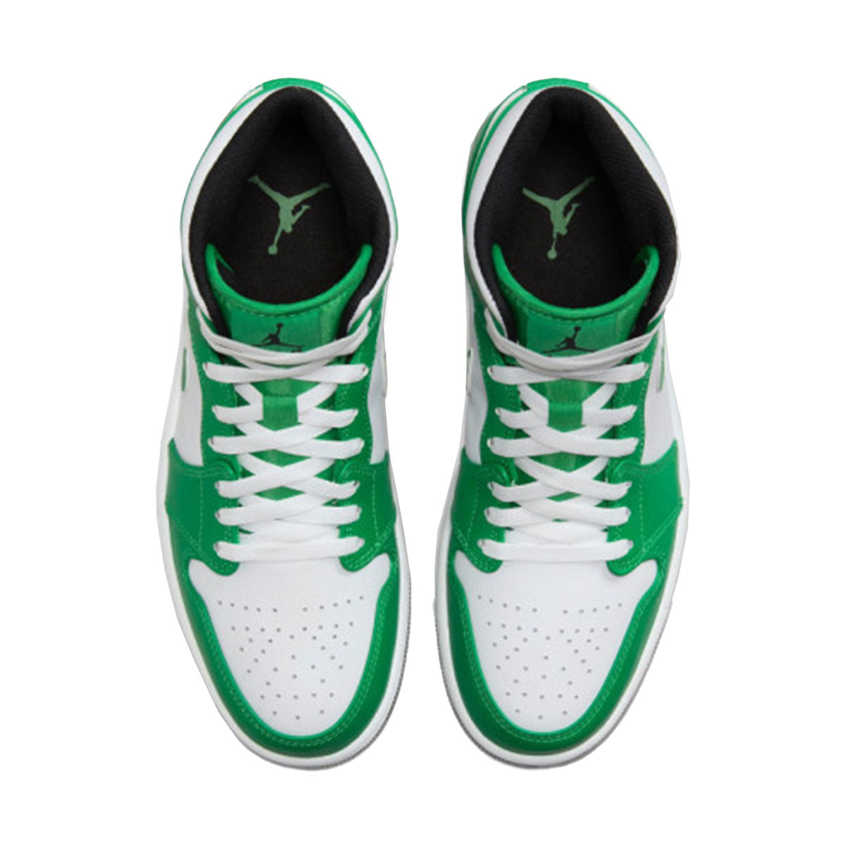 NIKE AIR JORDAN 1 MID ( LUCKY GREEN / BLACK - WHITE ) Nike Air Jordan 1 Mid "Lucky Green / Black - White" [DQ8426-301]