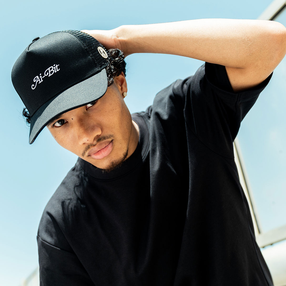 Ai-Bit - SCRIPT LOGO MESH CAP【AI-MCP01】